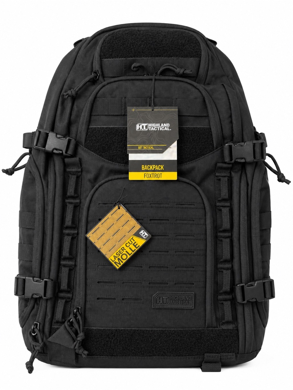 Highland Tactical Foxtrot Black MOLLE Backpack NWT